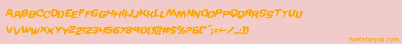 Wickermanstagital Font – Orange Fonts on Pink Background