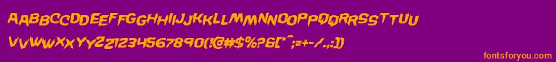 Wickermanstagital Font – Orange Fonts on Purple Background