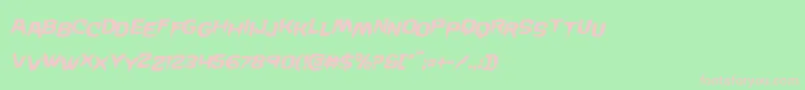 Wickermanstagital Font – Pink Fonts on Green Background