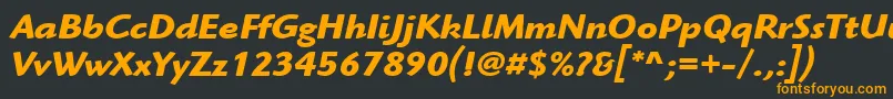 ItcHighlanderLtBoldItalic Font – Orange Fonts on Black Background