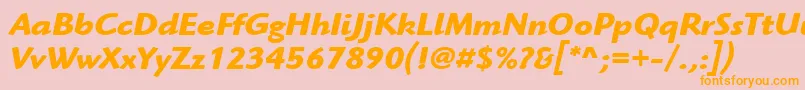 ItcHighlanderLtBoldItalic Font – Orange Fonts on Pink Background