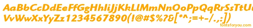 ItcHighlanderLtBoldItalic Font – Orange Fonts on White Background