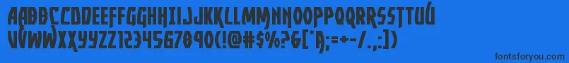 Yankeeclipperexpand Font – Black Fonts on Blue Background