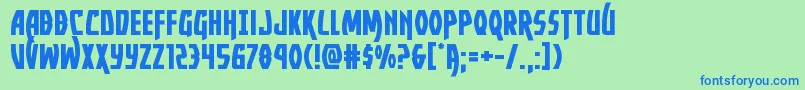 Yankeeclipperexpand Font – Blue Fonts on Green Background