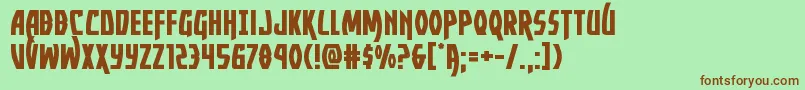 Yankeeclipperexpand Font – Brown Fonts on Green Background