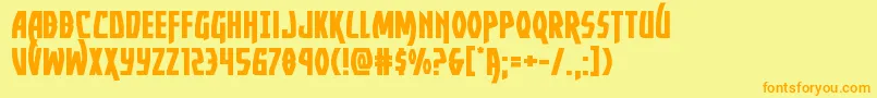 Yankeeclipperexpand Font – Orange Fonts on Yellow Background