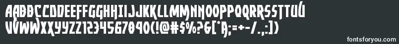 Шрифт Yankeeclipperexpand – белые шрифты на чёрном фоне