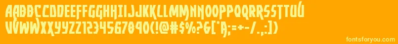 Yankeeclipperexpand Font – Yellow Fonts on Orange Background