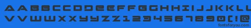 Strikelordtitle Font – Black Fonts on Blue Background