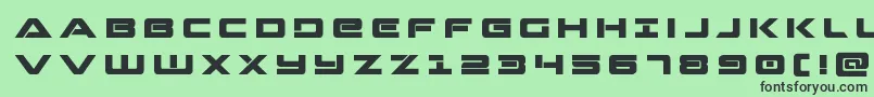 フォントStrikelordtitle – 緑の背景に黒い文字