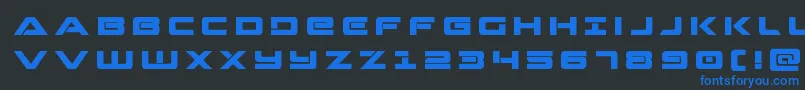 Strikelordtitle Font – Blue Fonts on Black Background
