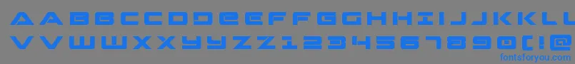 Шрифт Strikelordtitle – синие шрифты на сером фоне
