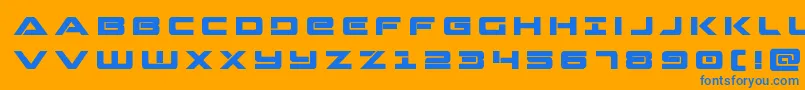Strikelordtitle Font – Blue Fonts on Orange Background