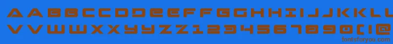 Strikelordtitle Font – Brown Fonts on Blue Background