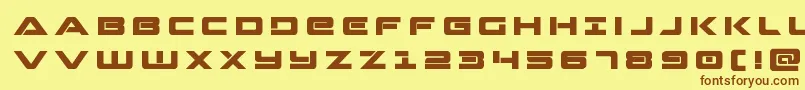 Strikelordtitle Font – Brown Fonts on Yellow Background