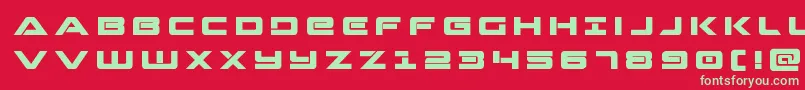 Strikelordtitle Font – Green Fonts on Red Background