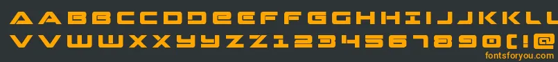 Strikelordtitle Font – Orange Fonts on Black Background