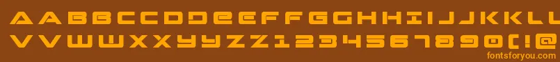 Strikelordtitle Font – Orange Fonts on Brown Background