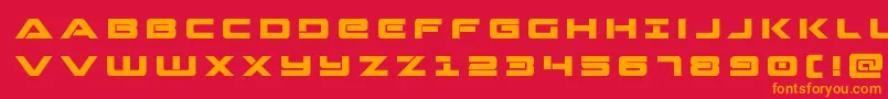 Strikelordtitle Font – Orange Fonts on Red Background
