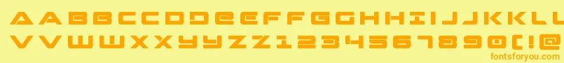 Strikelordtitle Font – Orange Fonts on Yellow Background