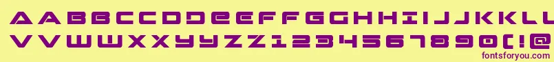 Strikelordtitle Font – Purple Fonts on Yellow Background