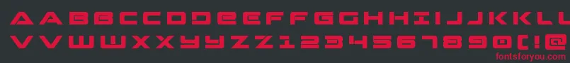 Strikelordtitle Font – Red Fonts on Black Background