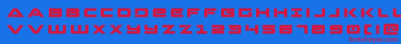 fuente Strikelordtitle – Fuentes Rojas Sobre Fondo Azul