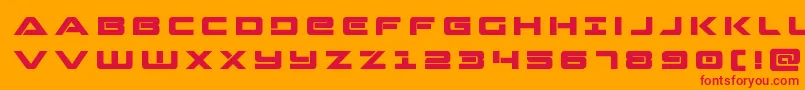 Strikelordtitle Font – Red Fonts on Orange Background