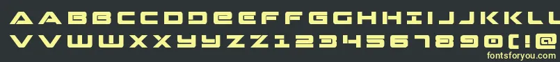 Strikelordtitle Font – Yellow Fonts on Black Background