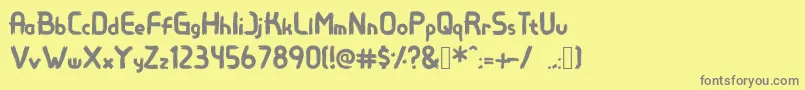 Antreas Font – Gray Fonts on Yellow Background