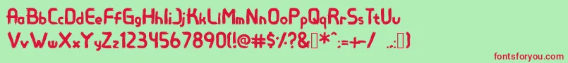 Antreas Font – Red Fonts on Green Background
