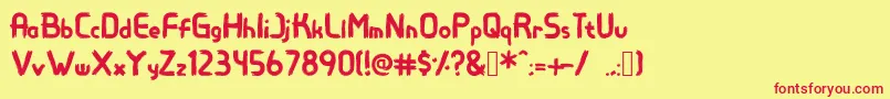 Antreas Font – Red Fonts on Yellow Background