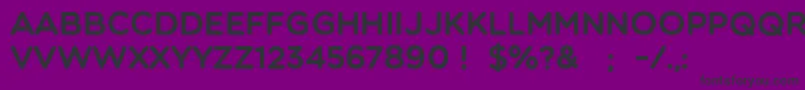 フォントMulticolore – 紫の背景に黒い文字