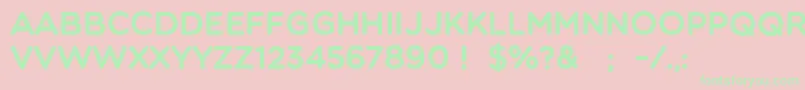 Multicolore-Schriftart – Grüne Schriften auf rosa Hintergrund