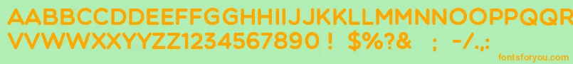 Multicolore Font – Orange Fonts on Green Background