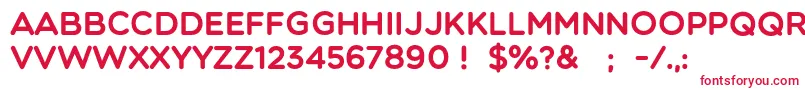 フォントMulticolore – 白い背景に赤い文字