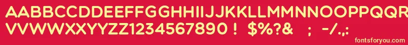 フォントMulticolore – 黄色の文字、赤い背景