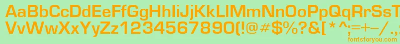 EuroDn Font – Orange Fonts on Green Background