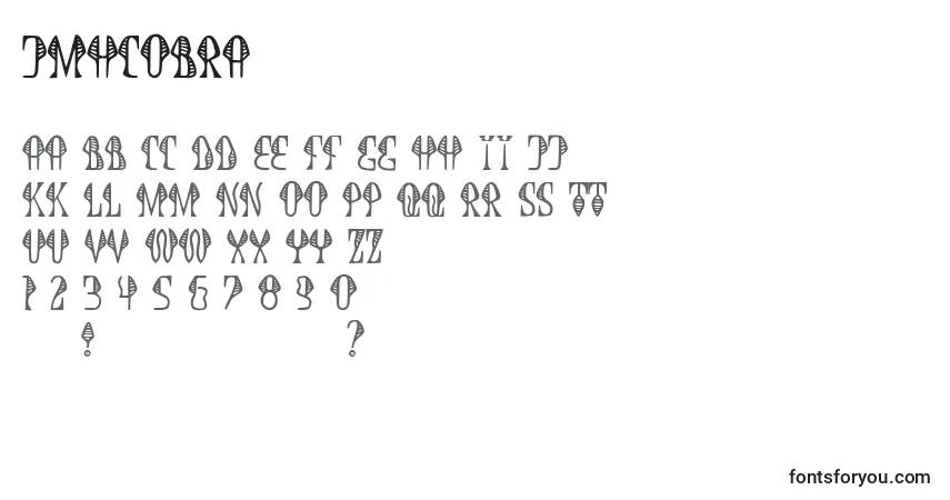 Schriftart JmhCobra – Alphabet, Zahlen, spezielle Symbole