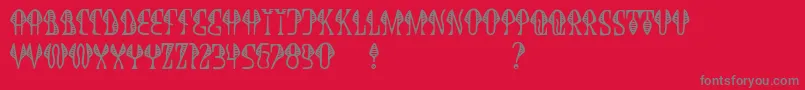JmhCobra Font – Gray Fonts on Red Background