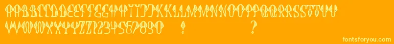 JmhCobra Font – Yellow Fonts on Orange Background