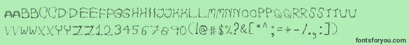 AutumnpixelsRegular Font – Black Fonts on Green Background