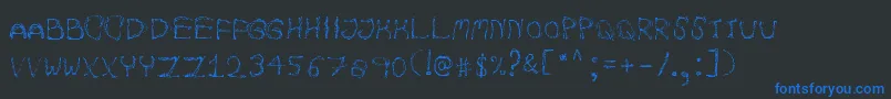AutumnpixelsRegular Font – Blue Fonts on Black Background