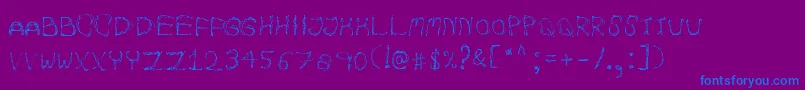 AutumnpixelsRegular Font – Blue Fonts on Purple Background