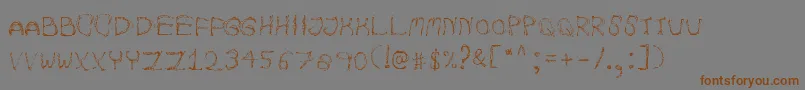 AutumnpixelsRegular Font – Brown Fonts on Gray Background