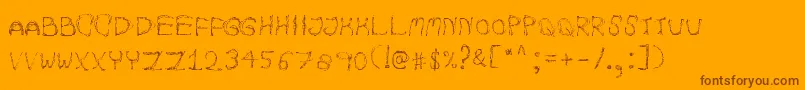 AutumnpixelsRegular Font – Brown Fonts on Orange Background