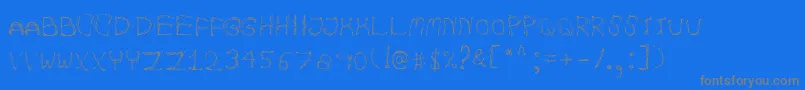Police AutumnpixelsRegular – polices grises sur fond bleu