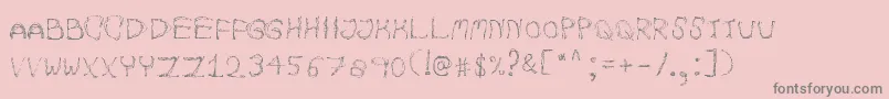 AutumnpixelsRegular Font – Gray Fonts on Pink Background
