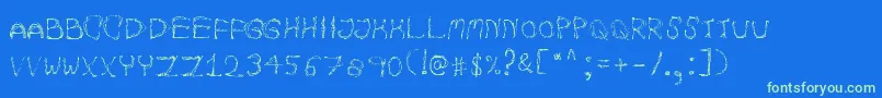AutumnpixelsRegular Font – Green Fonts on Blue Background