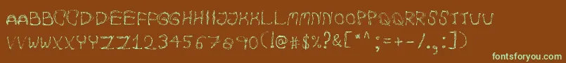 AutumnpixelsRegular Font – Green Fonts on Brown Background